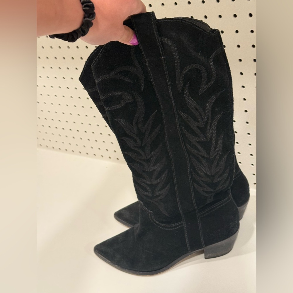 Women's Black Suede Boots